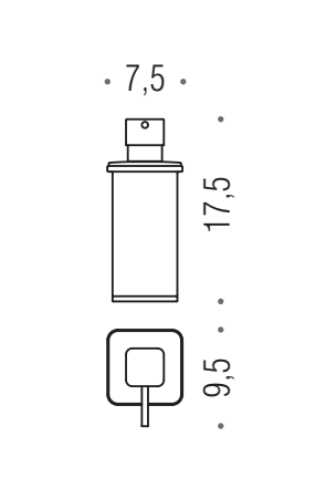 Colombo Lulu B9322 Dispenser portasapone liquido da Appoggio in Vetro Acidato oro