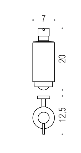 Colombo design Nordic B9323 Dispenser sapone liquido a Parete in Vetro Acidato Naturale cromo