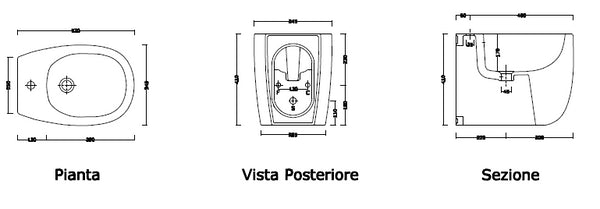 Milk Bidet A Terra 52x34 Limone