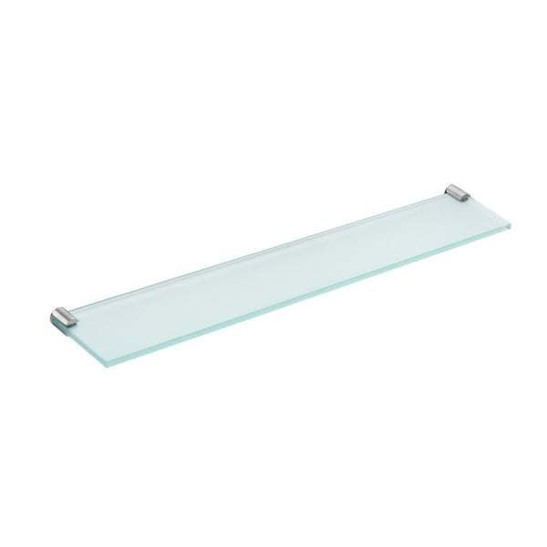 Mensola bagno 57,5 cm in vetro con supporti inox Satinato Logic 2260345 Cosmic