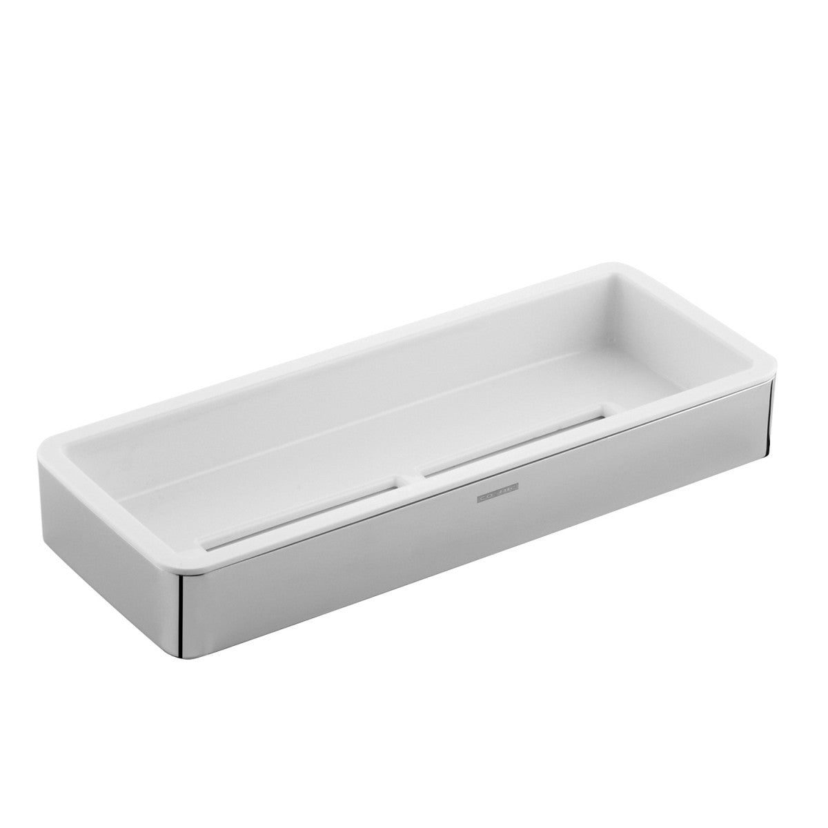 Cestino 30x12 rettangolare vasca doccia cromo Bianco Project