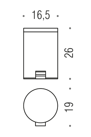 Colombo design Contract b9962 Poubelle Pattumiera cromo