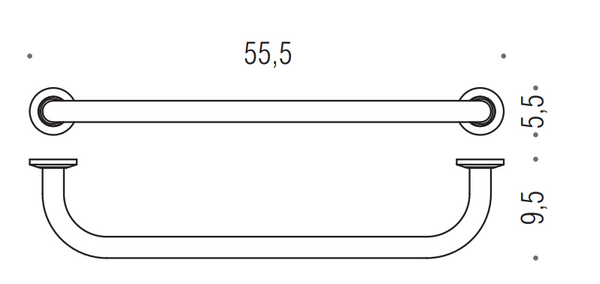 Colombo b9721 maniglia di sicurezza vasca per anziani cromo