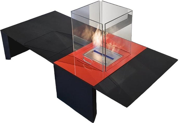 Antonio Lupi Drago Tavolino Con Focolare A Bioetanolo Cm 70x160x35