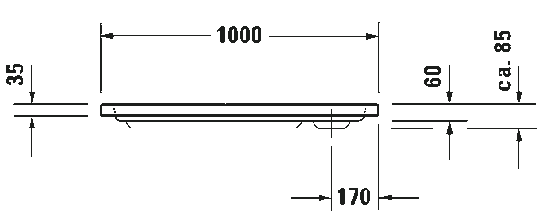 Piatto Doccia 100x70 rettangolare in acrilico sanitario Bianco 7200930000000007 D-Code Duravit