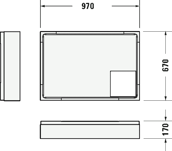 Piatto Doccia 100x70 rettangolare in acrilico sanitario Bianco 7200930000000007 D-Code Duravit