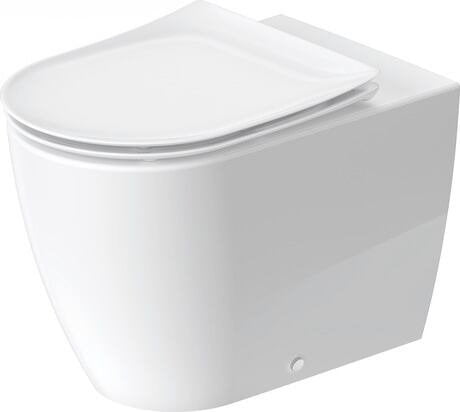 Coppia sanitari filo muro a pavimento senza brida con sedile soft close bianco Soleil Duravit