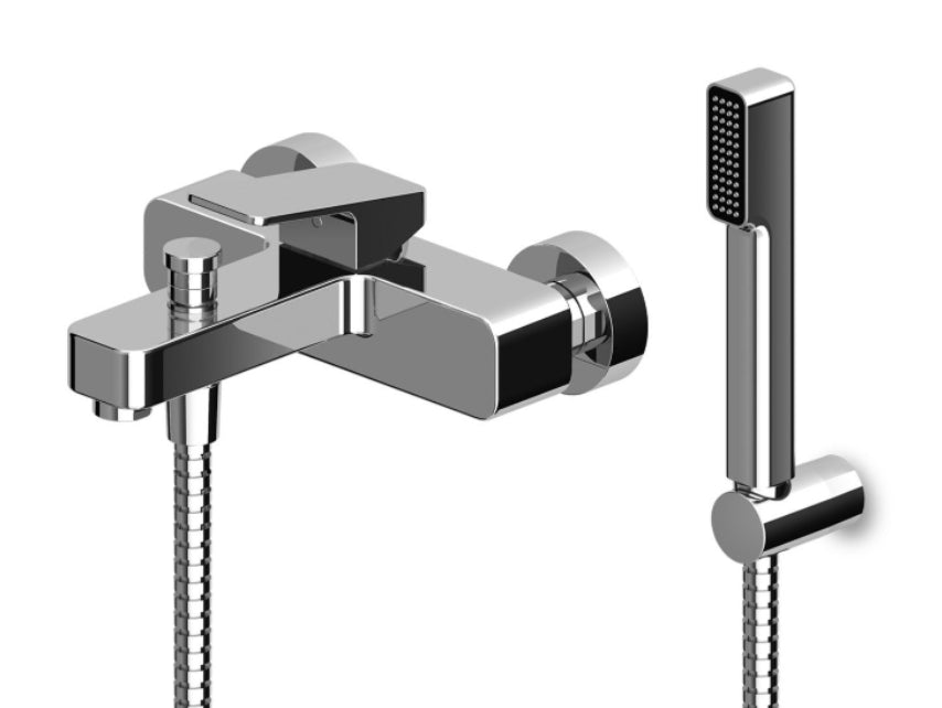 Miscelatore Monocomando Vasca Esterno con deviatore e doccetta cromo Zucchetti Jingle ZIN102