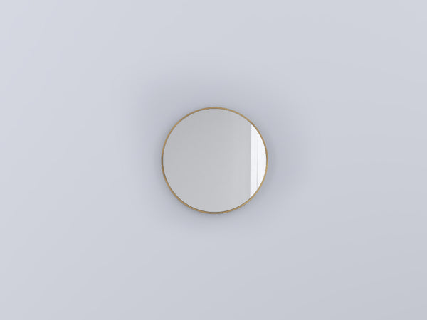 Cielo I Catini Round Specchio 60 cm tondo Con Scocca Laccata In Legno bronzo spazzolato