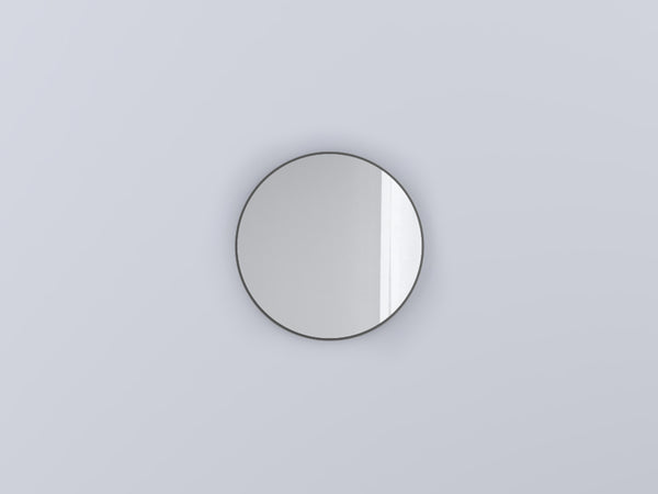 Cielo I Catini Round Specchio 75 cm tondo Con Scocca Laccata In Legno cemento