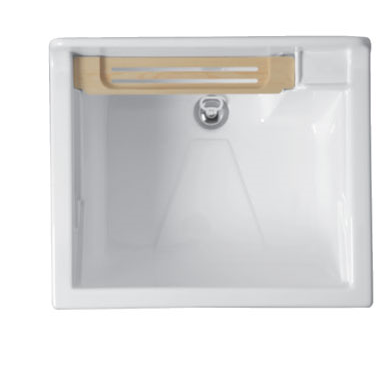 Colavene Jollywash mobile lavatoio 60x50 con cestello estraibile e tavola lavapanni double face bianco lucido