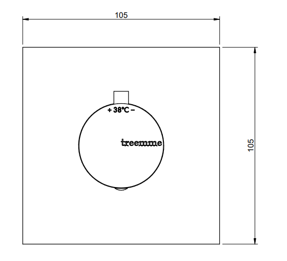 Treemme RWIT7286IS85 rubinetto termostatico doccia a incasso senza stop senza parte incasso inox satinato