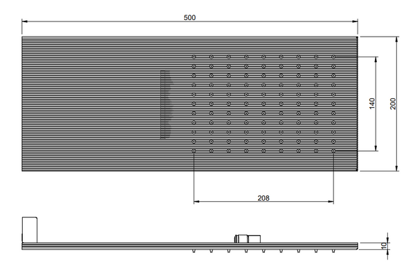 Treemme los ITRTBR376CC soffione doccia 50x20 a parete cromo