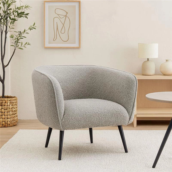 Andrea Bizzotto Avril poltrona effetto boucle grigio 0748312