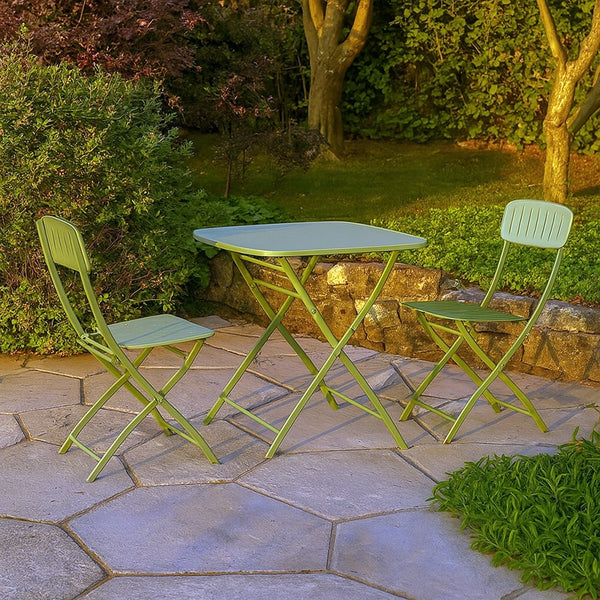 Andrea Bizzotto Bistrot Yvonne set tavolo e sedie salvia 0803568