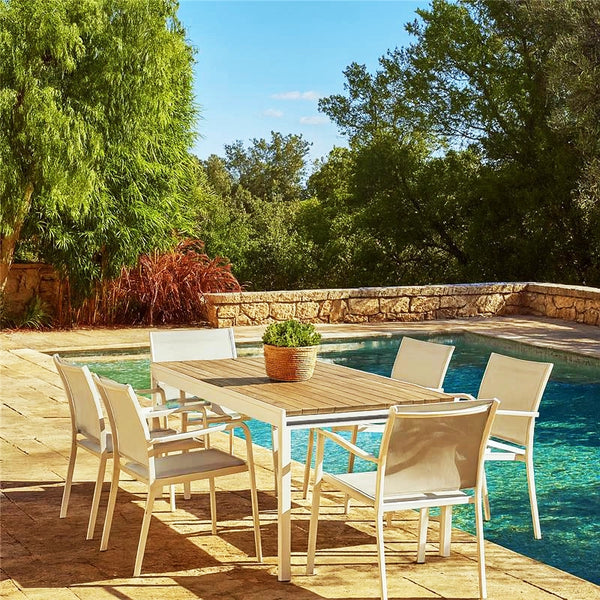 Andrea Bizzotto Elias 300x95 tavolo Allungabile da Esterno Bianco 0662970