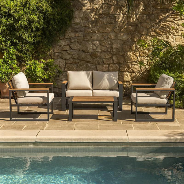 Andrea Bizzotto Leandro salotto da giardino beige antracite Leandro 0663881