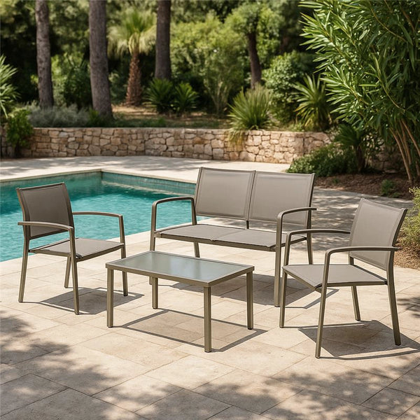 Andrea Bizzotto Trent salotto tortora da Giardino in Acciaio 0662551