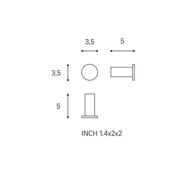 Appendino bagno a muro Cromo Architect 2050121 Cosmic