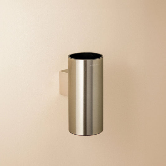 Bicchiere Portaspazzolini a muro in acciaio Satinato Logic 2260303 Cosmic