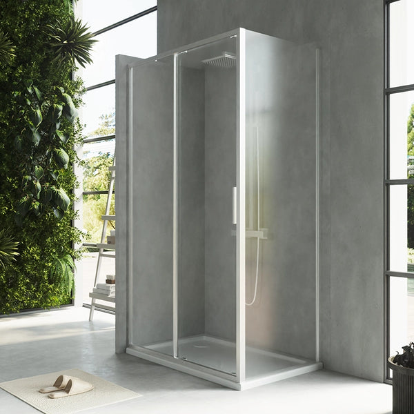 Box doccia 100x70 Rio un anta scorrevole vetro 6 mm trasparente H 195 cromo