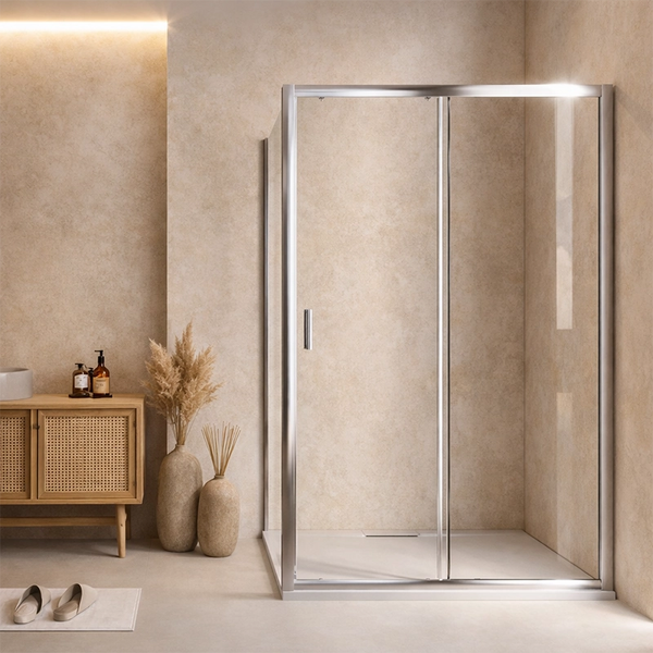 Box doccia 70x120 Nuvola un anta scorrevole reversibile 6 mm H 190 cromo