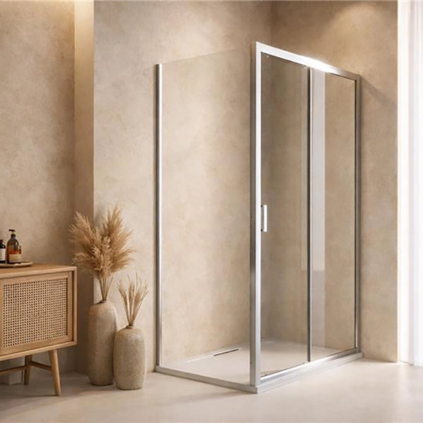 Box doccia 70x120 Nuvola un anta scorrevole reversibile 6 mm H 190 cromo