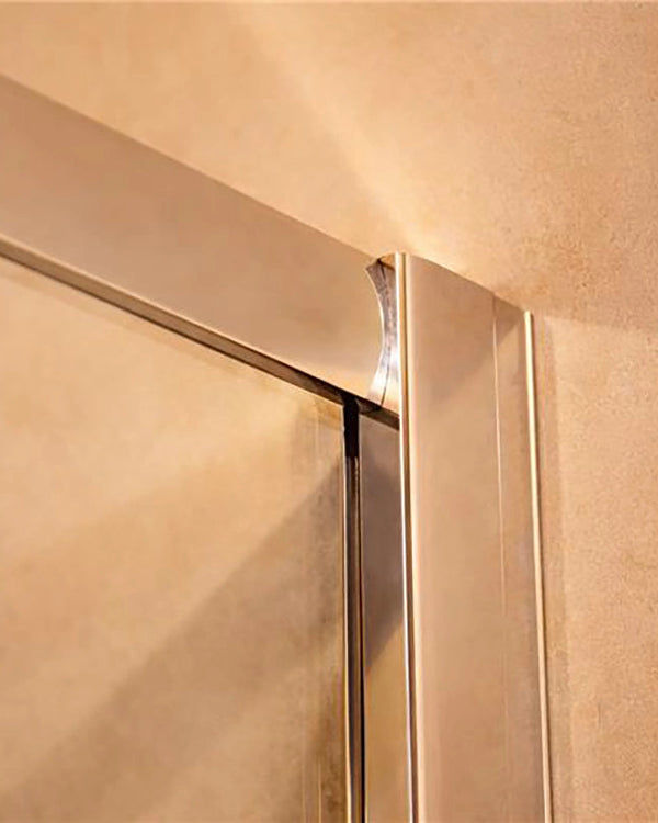 Box doccia 70x160 Nuvola un anta scorrevole reversibile Cromato installato in bagno moderno con ante in vetro temperato...