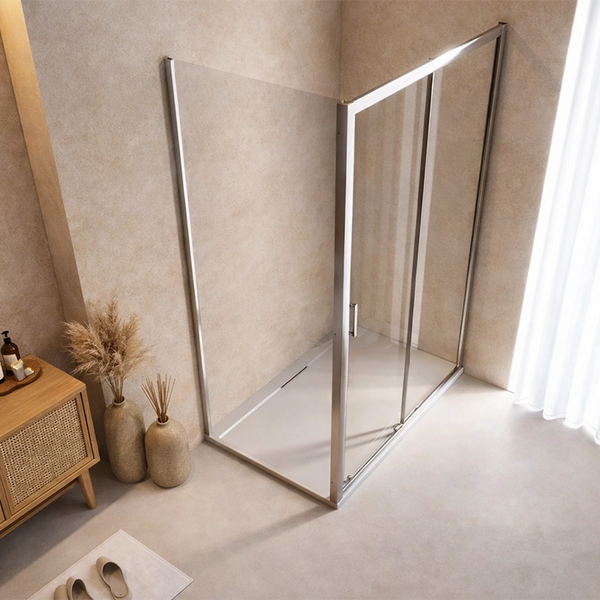 Box doccia 70x160 Nuvola un anta scorrevole reversibile trasparente 6 mm H 190 cromo