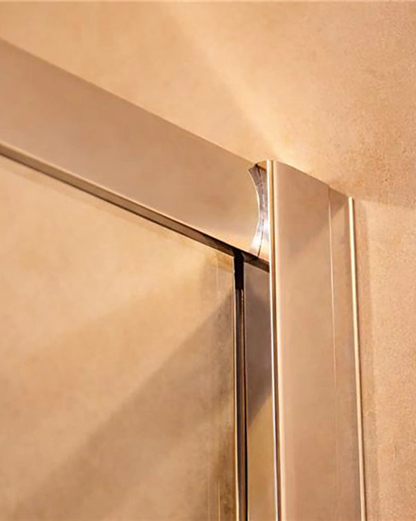 Box doccia 80x160 Nuvola un anta scorrevole reversibile 6 Cromato installato in bagno moderno con ante in vetro temperato...