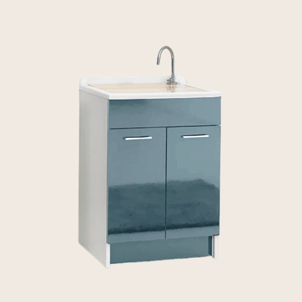 Colavene Swash mobile lavatoio 50x45 tavola lavapanni Celeste lucido