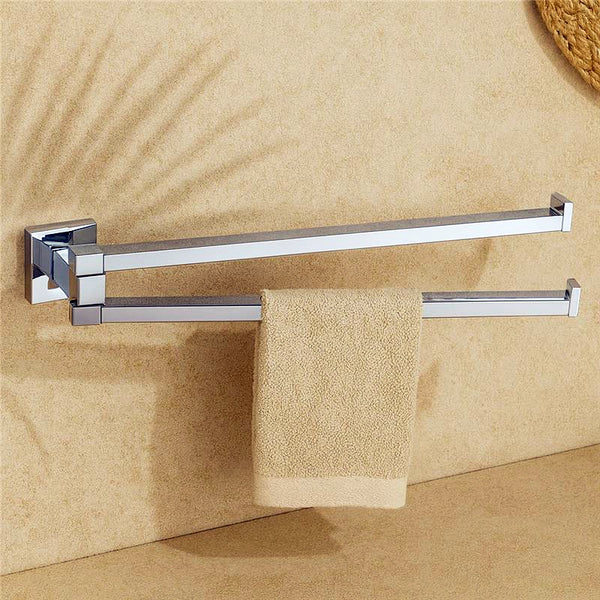 Colombo Basicq b3712 Porta asciugamani doppio con snodo cromo