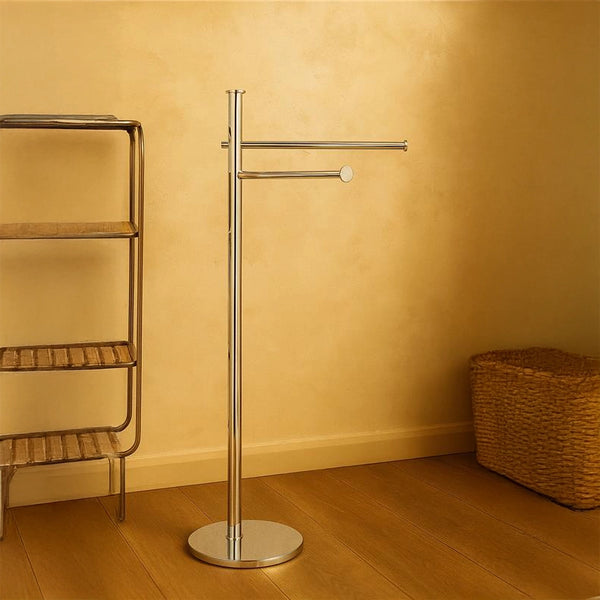 Colombo Plus W4936 Piantana portasciugamani a pavimento Cromo