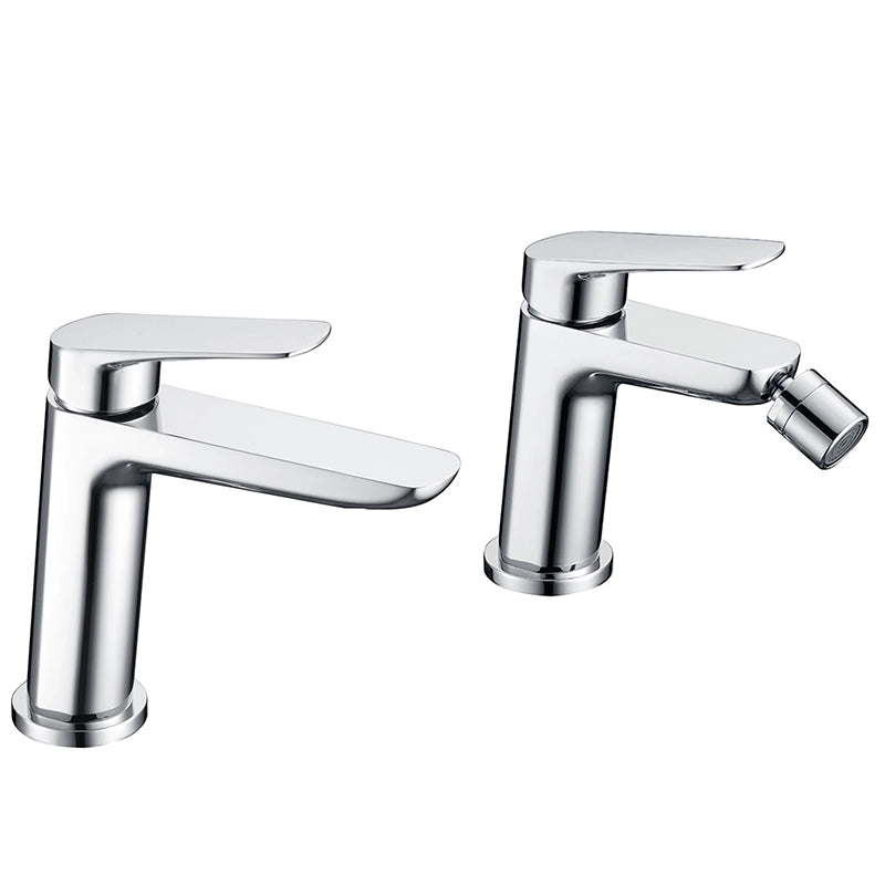 Coppia miscelatori Totem lavabo e bidet cromo