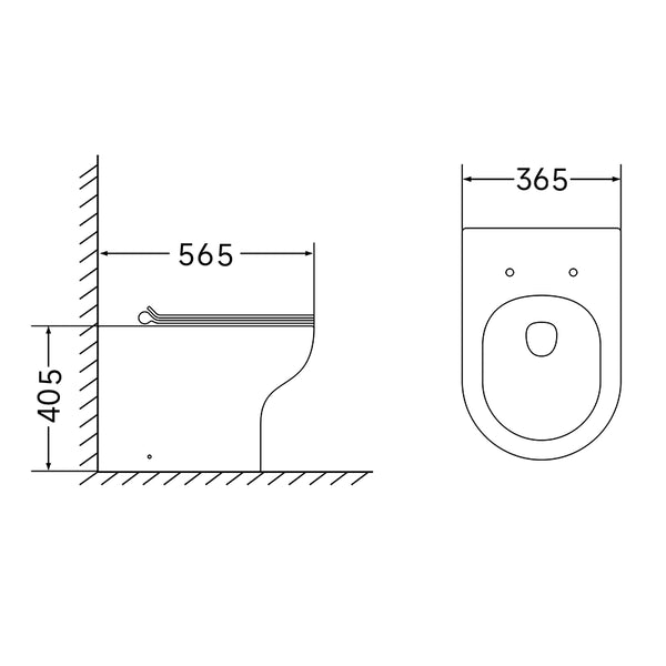 Coppia sanitari Touch a pavimento filo muro bianco lucido con sedile softclose