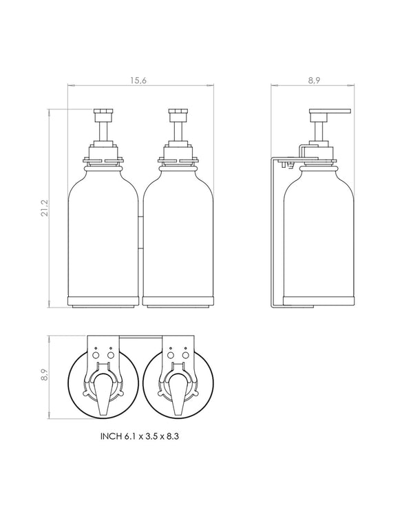Cosmic Alchemist dispenser a parete 500 ml nero opaco