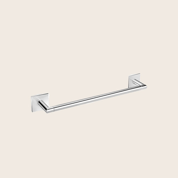 Cosmic Duo Square Portasciugamani 45 Cm Cromo in acciaio inox e lucido montato a parete, vista del design e della...