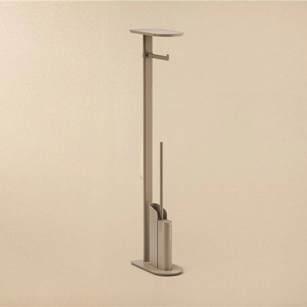 Cosmic Flat piantana portascopino con portarotolo sand