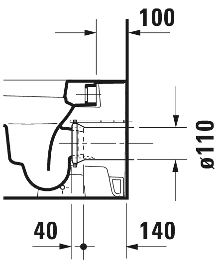 Duravit Happy D2 Coppia sanitari filo muro sedile rallentato bianco
