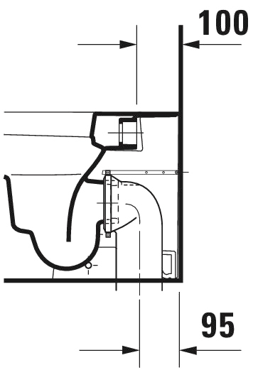 Duravit Happy D2 Coppia sanitari filo muro sedile rallentato bianco
