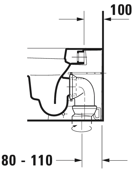 Duravit Happy D2 Coppia sanitari filo muro sedile rallentato bianco