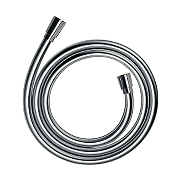 Flessibile Doccia 150 cm antitorsione doppio cono in ottone e pvc silver