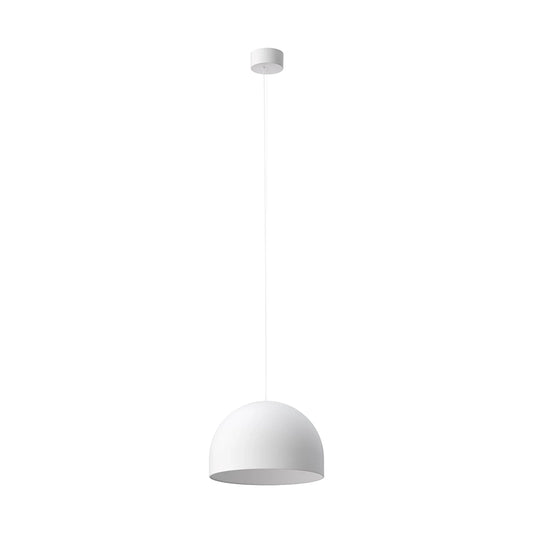 Flos My dome lampada 50 cm a sospensione bianco opaco spenta, dettaglio del corpo lampada e dei materiali