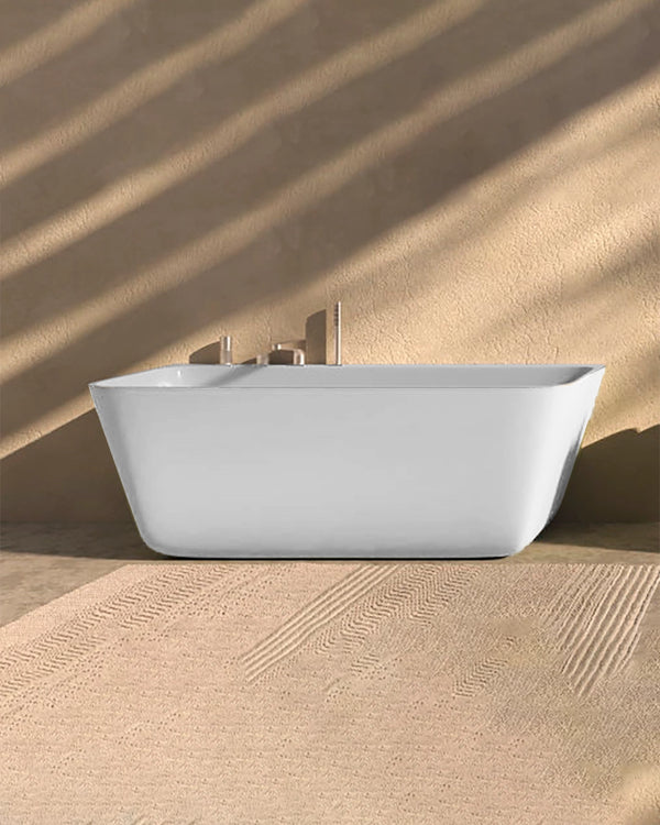 Forma Aquae Meda vasca 150x75 a parete in TechFusion bianco lucido VSMP15075