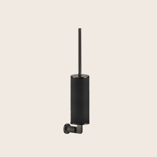 Gessi Inciso Porta scopino wc a parete matt black xl in opaco montato a parete, vista del design e della finitura