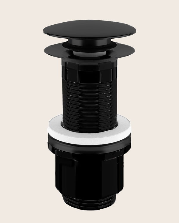 Gessi piletta Stop&Go per lavabo senza troppopieno nero opaco
