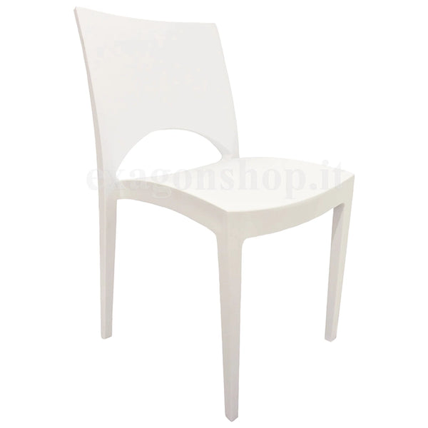 Grandsoleil Paris Sedia da esterno impilabile outdoor bianco