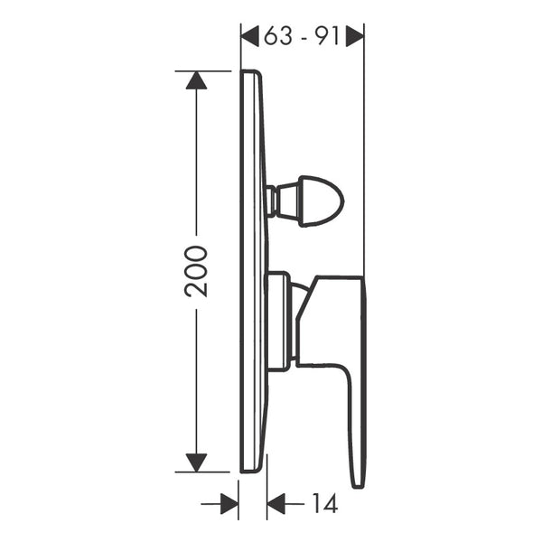 Hansgrohe Vernis Blend Miscelatore doccia senza parte ad incasso cromo