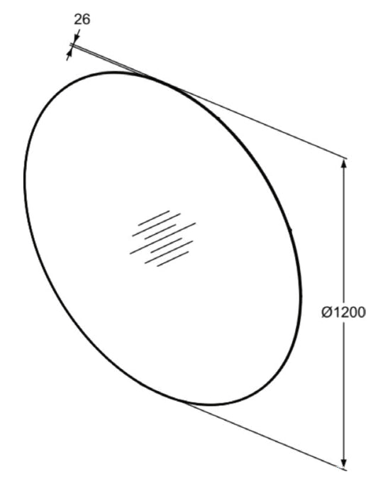 Ideal Standard Conca Specchio 120 cm LED tondo T3960BH