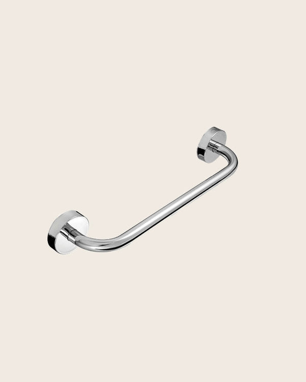 Maniglia Di Sicurezza Multiuso In Acciaio Inox Cromo New in cromato montato a parete, vista del design e della finitura...